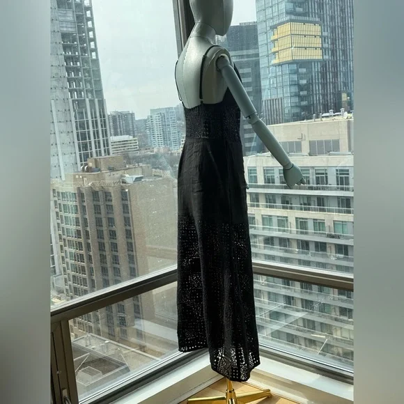 🆕 SIR THE LABEL 🧿 NWOT Rayure Tri Crochet Maxi Dress, Black Crochet, Sz 1 US 4 - Picture 9 of 16